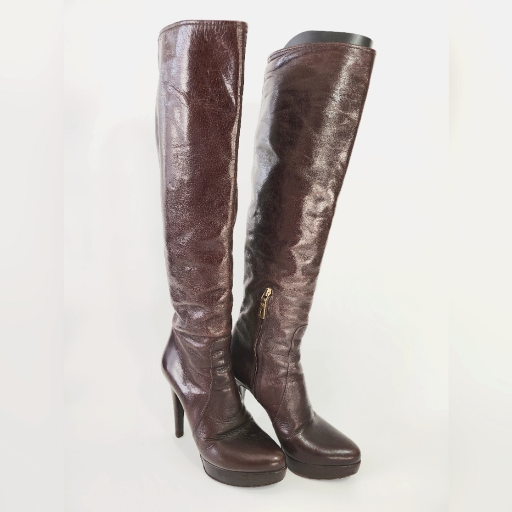 Gorgeous Brown Prada Size 7 Knee High Boots